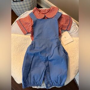 Classic Blue and Red Checkered Kids Bodysuit